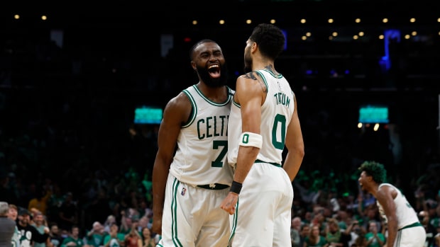 Boston Celtics guard Jaylen Brown, forward Jayson Tatum